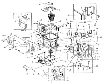 Engine Sheet Metal Diagram and Parts List for 0802-3  Generac Generator