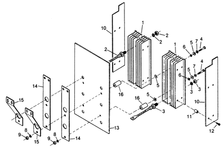 Diode Plate Diagram and Parts List for 1010-A  Generac Welder