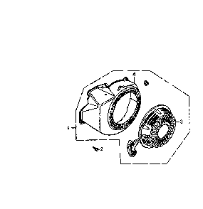 Part Location Diagram of 0G8442A114 Generac Starter Assy, Recoil W/blr Hsg