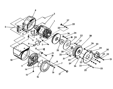 Generator Diagram and Parts List for 8950-0  Generac Generator