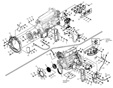 Engine Diagram and Parts List for 0050402 (4059474 - 4208341)(2014) Generac Generator