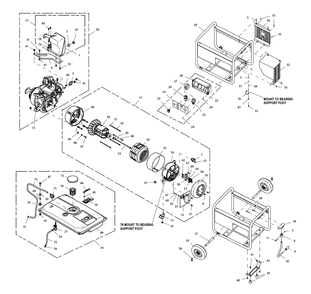 Fig-0 Diagram and Parts List for 006104R1  Generac Generator