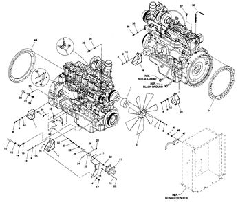 Engine Common Parts Diagram and Parts List for 4065-1  Generac Generator