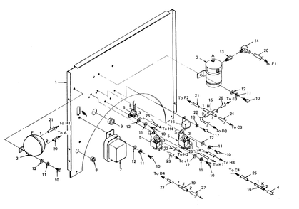 Divider Panel Top Diagram and Parts List for 8248-1  Generac Welder
