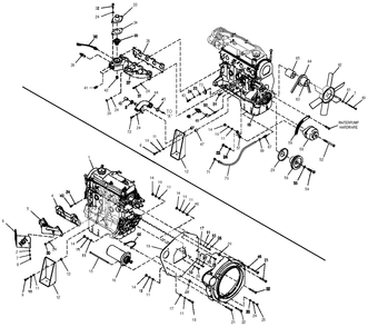 Engine Diagram and Parts List for 0051040 (0505V01168)(2005) Generac Generator