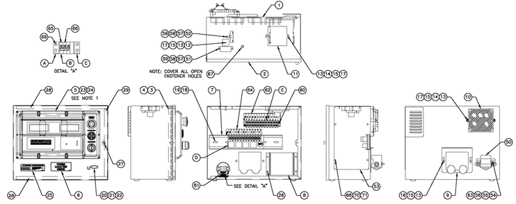 H Panel 2a Battery Charger Diagram and Parts List for ST10054AVSN (4713952)(2007) Generac Generator