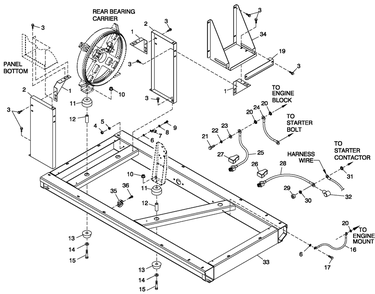 Ev Mtg Base 2.5l G3 390 Alt Diagram and Parts List for 0050540 (3971328)(2004) Generac Generator