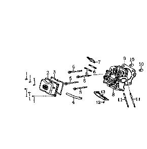 Part Location Diagram of 0J39340116 Generac Gasket, Cylinder