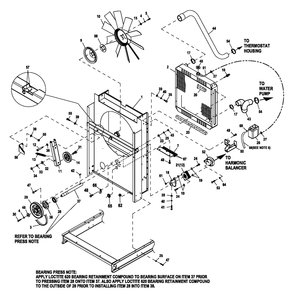 Ev Cooling System 5.4l C2 Diagram and Parts List for HT04554GNAX (7064094)(2012) Generac Generator