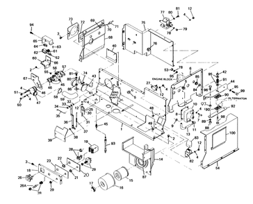 Engine Shrouding Diagram and Parts List for 6245-1  Generac Generator