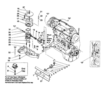 Natural Gas Carburetor Diagram and Parts List for 0990-0  Generac Generator