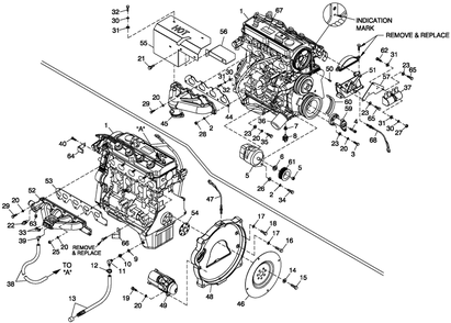 Engine Common Parts 2.4l G2 Diagram and Parts List for 0052591 (4407937 - 4789440)(2007) Generac Generator