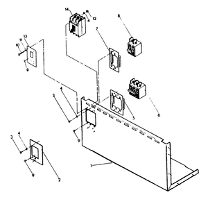 Part Location Diagram of 80557 Generac Circuit Breaker Support (Blackstone)