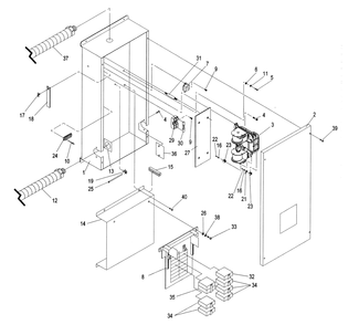 Load Center Assembly 2 Diagram and Parts List for 0043890 (3535636 - 3626373)(2014) Generac Generator