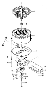 Alternator Diagram and Parts List for 6209-0  Generac Generator