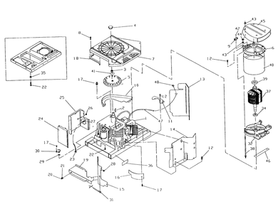 Engine Enclosure And Alternator Diagram and Parts List for 0789-1  Generac Generator