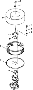 Air Cleaner 5.4l/6.8l Ford Diagram and Parts List for QT07068AVSY (5181404 - 5210978)(2008) Generac Generator