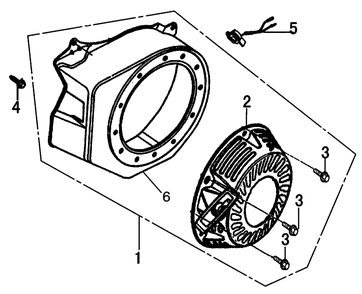 Starter 2 Diagram and Parts List for 0059911 (7363389 - 7363816)(2012) Generac Generator