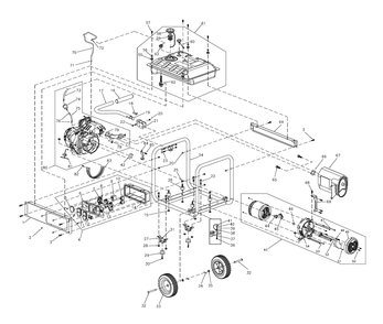 Fig-0 Diagram and Parts List for G0059762 GP6500 Generac Generator