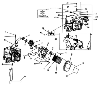 Carburetor Diagram and Parts List for 0587-3  Generac Generator
