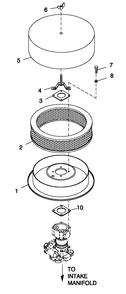 Air Cleaner 3.9l Chrysler - C2 Diagram and Parts List for 0052250 (4005V04478)(2005) Generac Generator