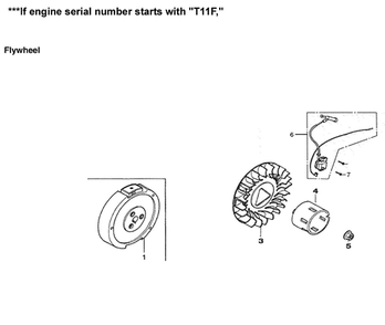 Flywheel 1 Diagram and Parts List for 005939-2  Generac Generator