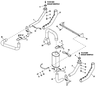 Ev Exhaust 5.4l C2 Cpl Em Diagram and Parts List for QT04854ANAC (6886217 - 7005595)(2012) Generac Generator