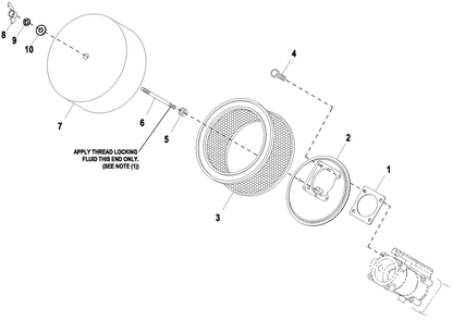 Ev Air Cleaner Diagram and Parts List for ET04524ANSC (7360890 - 9046858)(2014) Generac Generator