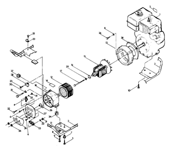 Generator Diagram and Parts List for S4001 (8972-3)(8972-3) Generac Generator