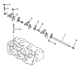 Rocker Arm Assembly Diagram and Parts List for 8950-2  Generac Generator
