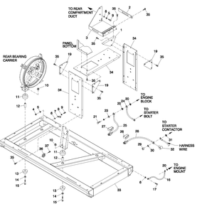 Mounting Base Diagram and Parts List for 0050312 (4328537)(2005) Generac Generator