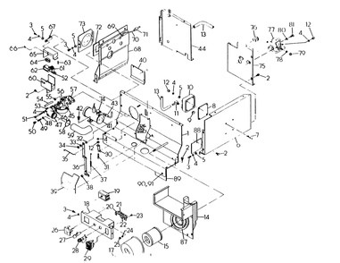 Engine Shrouding Diagram and Parts List for 6216-0  Generac Generator