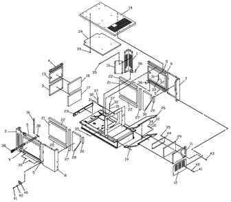 Part Location Diagram of A3444 Generac Panel, Rear Top