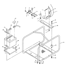 Mounting Base Assembly (Part 2) Diagram and Parts List for 6948-1  Generac Welder