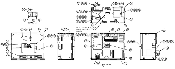 R-200 3600 Rpm 2.4l (1) Diagram and Parts List for QT04524GNSN (4795891)(2007) Generac Generator