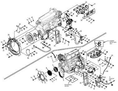 Engine Diagram and Parts List for 0050312 (4328537)(2005) Generac Generator