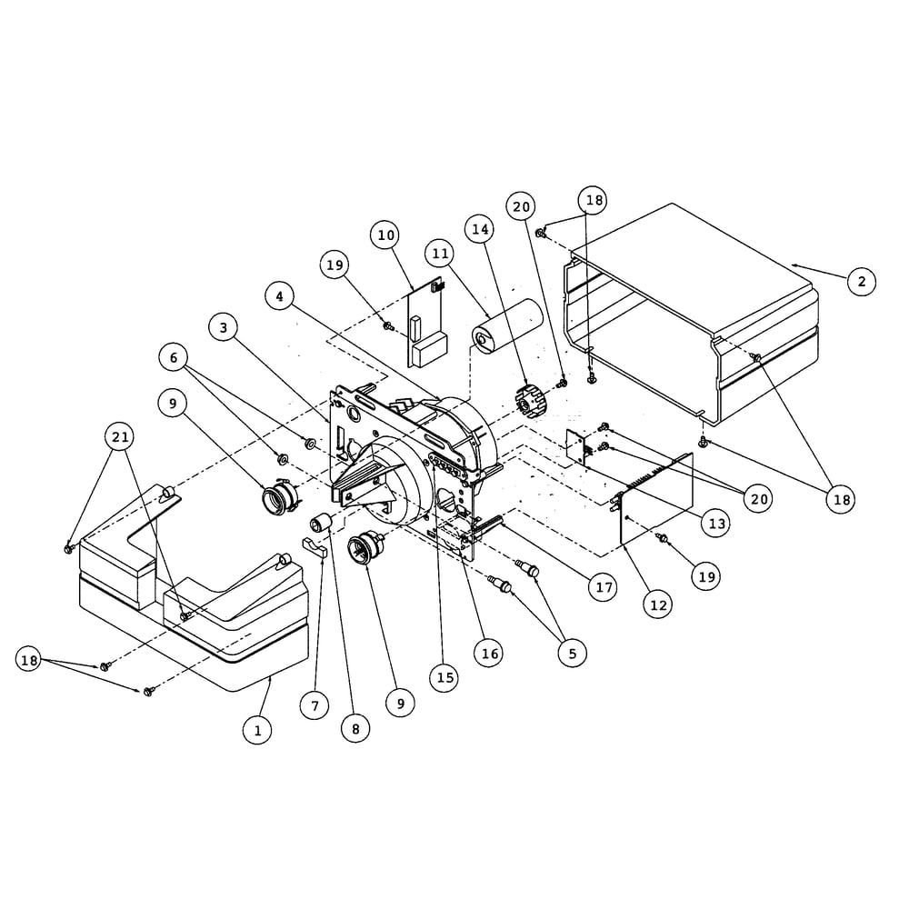 Motor Assy Diagram and Parts List for IS550-1  Genie Garage Door Opener