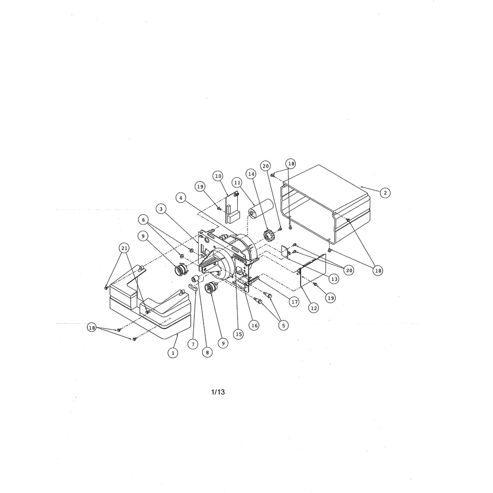 Head Diagram and Parts List for 3560  Genie Garage Door Opener