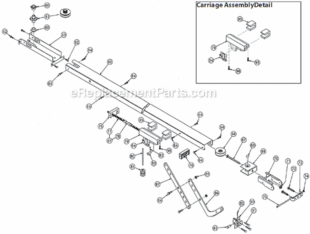 Pro_Chai_And_Belt_Channel Diagram and Parts List for 1200IC  Genie Garage Door Opener