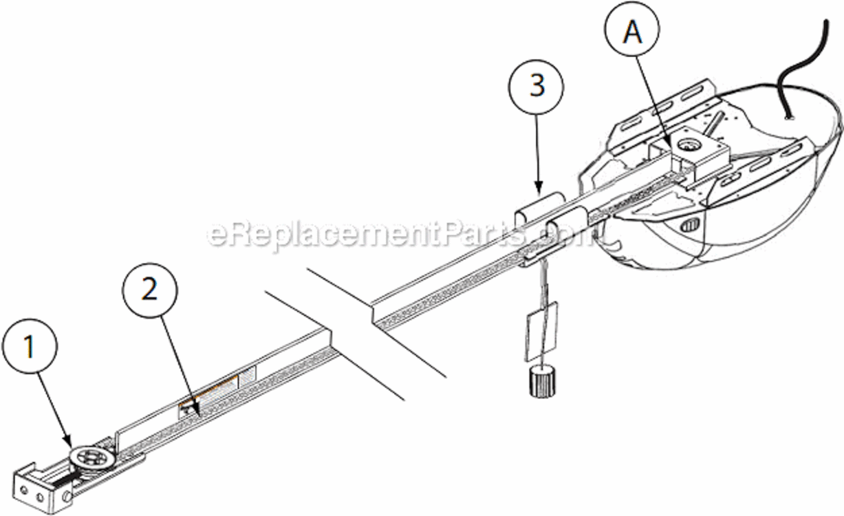 Rail_-_Chain_And_Belt Diagram and Parts List for 2042 ReliaG 800 Genie Garage Door Opener