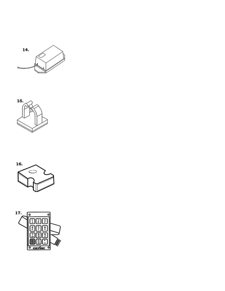Service Parts 4 Diagram and Parts List for AC CHAIN GLIDE  Genie Garage Door Opener