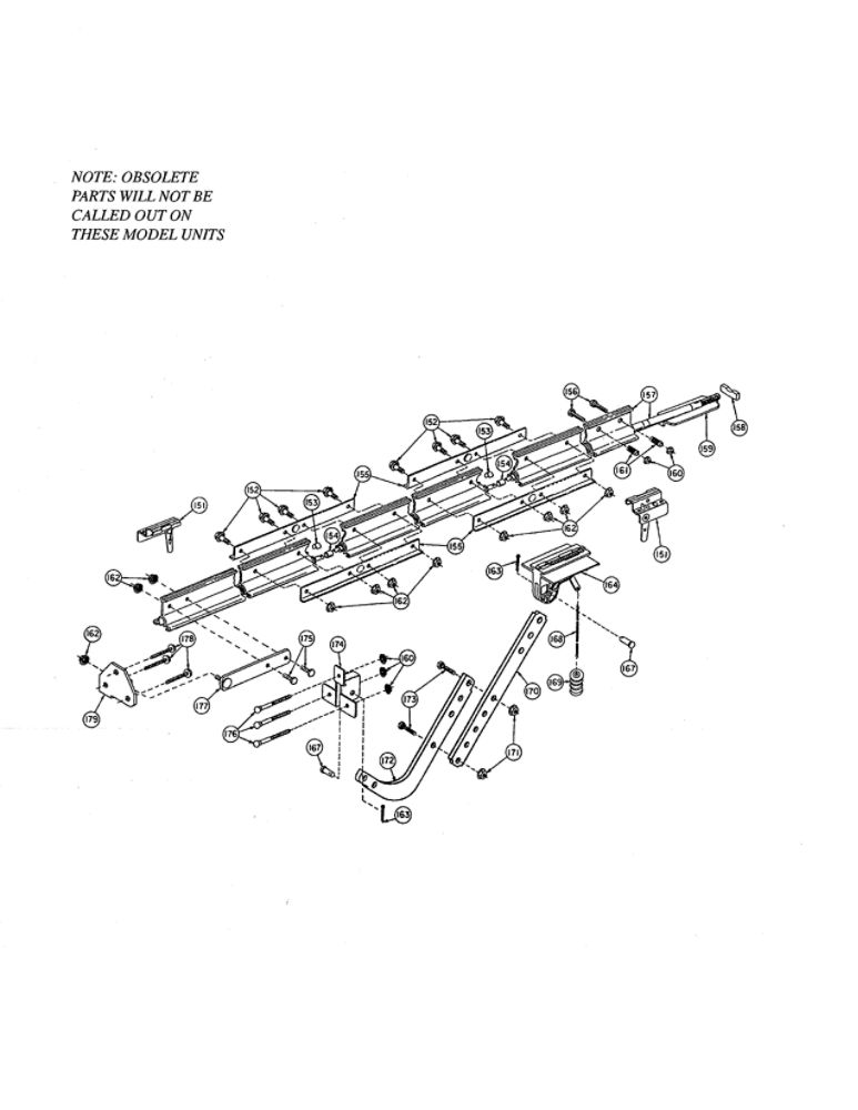 Rail 2 Diagram and Parts List for GXL SERIES  Genie Garage Door Opener