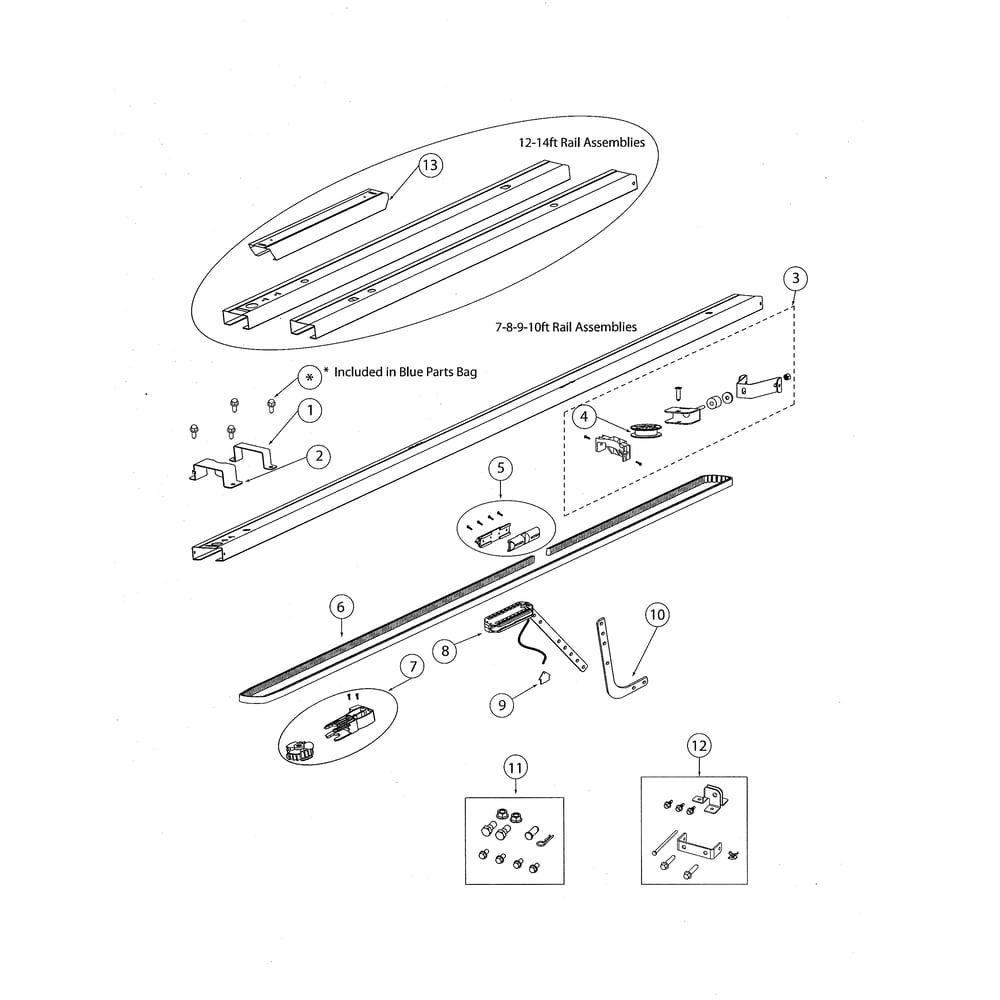 Belt Channel Diagram and Parts List for SILENTMAX1000 3042 Genie Garage Door Opener