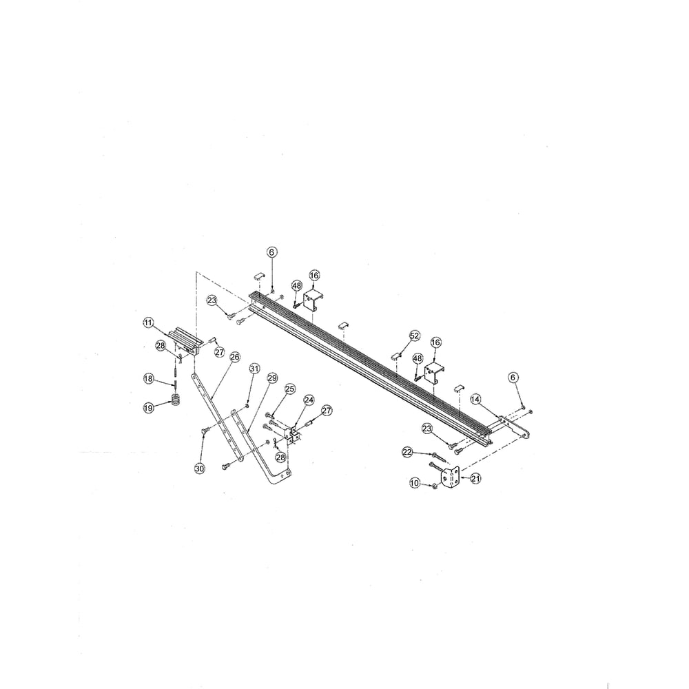 Rail - Pcg450l-Pcg650l, Pcg500ml-Pcg700ml Diagram and Parts List for PCG650L  Genie Garage Door Opener