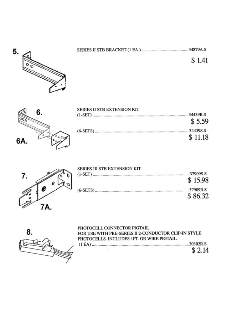 Service Parts 2 Diagram and Parts List for 3042  Genie Garage Door Opener