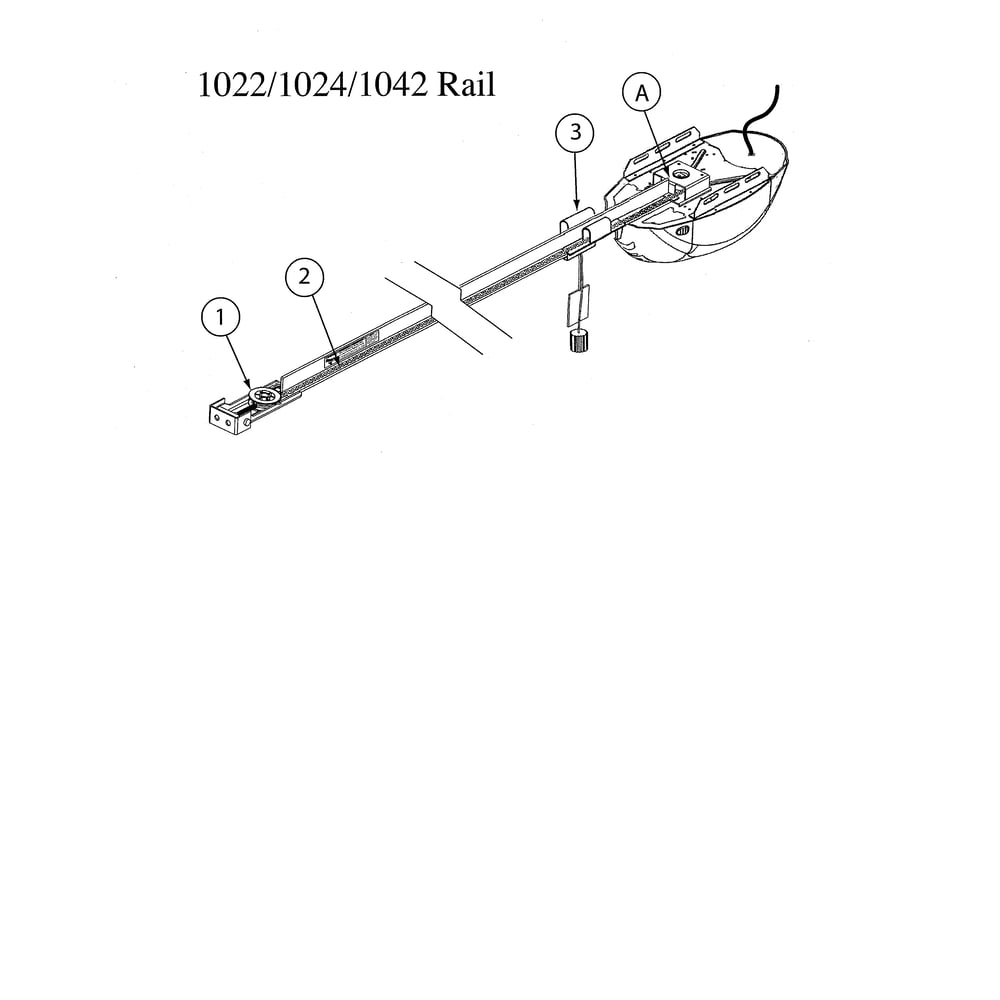 Rail/Chain/Belt Diagram and Parts List for RELIAG600  Genie Garage Door Opener