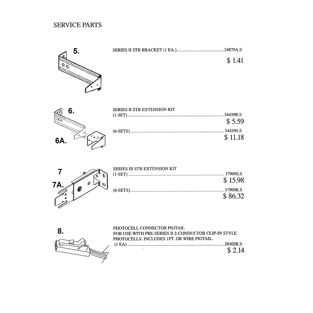 Service Parts 4 Diagram and Parts List for EXCELERATOR  Genie Garage Door Opener