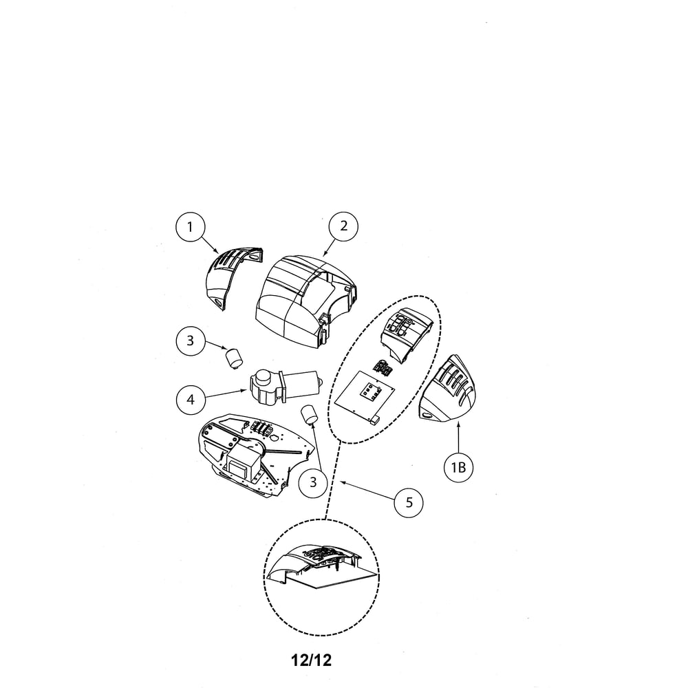 Powerhead Diagram and Parts List for RELIAG600  Genie Garage Door Opener