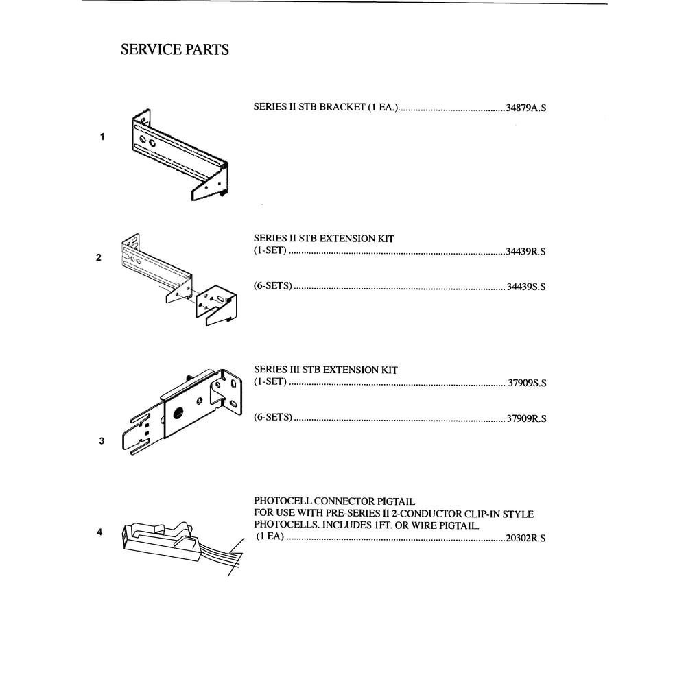 Accessories 6 Diagram and Parts List for 4022  Genie Garage Door Opener