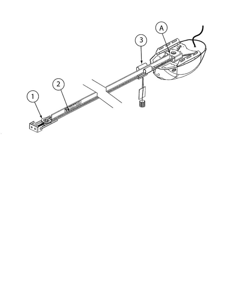 Rail/Chain/Belt Diagram and Parts List for RELIAG 800  Genie Garage Door Opener